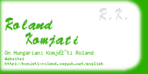 roland komjati business card